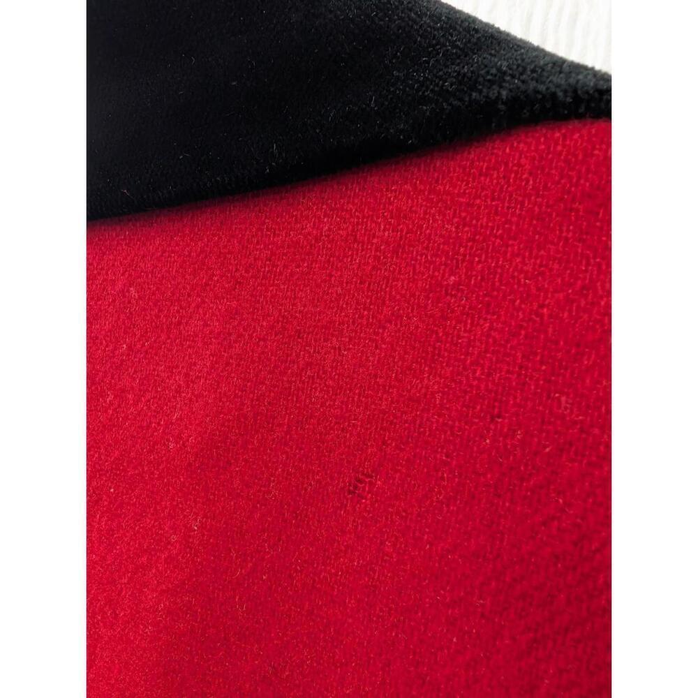 Vintage Dumas 100% Wool Red With Black Velvet Trim Blazer Sports Coat Classic - Picture 6 of 9